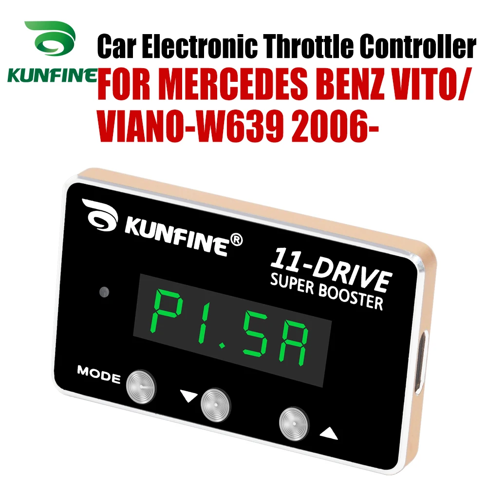 KUNFINE Car Electronic Throttle Controller Racing Accelerator Potent Booster For BENZ VITO/VIANO-W639 2006-After Tuning Parts