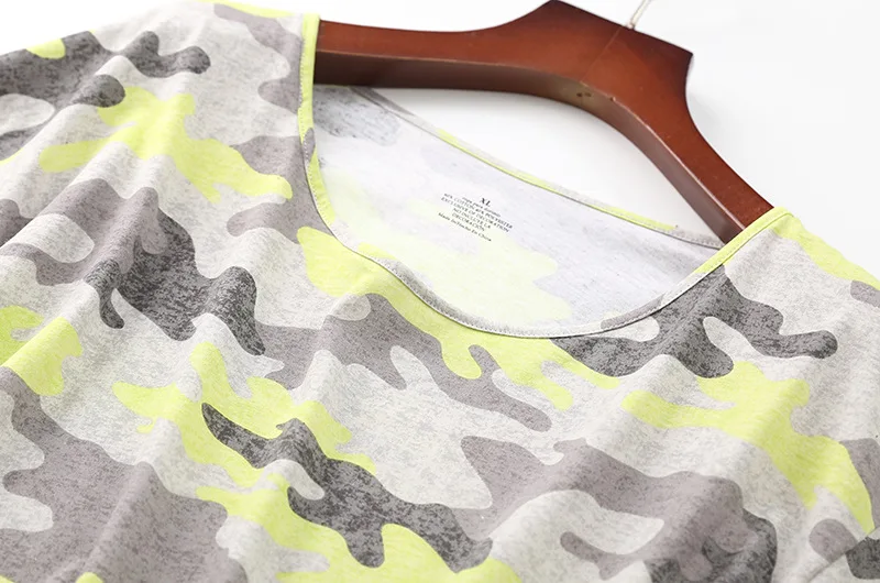 Пижама женская с коротким рукавом тонкая большого размера круглым вырезом