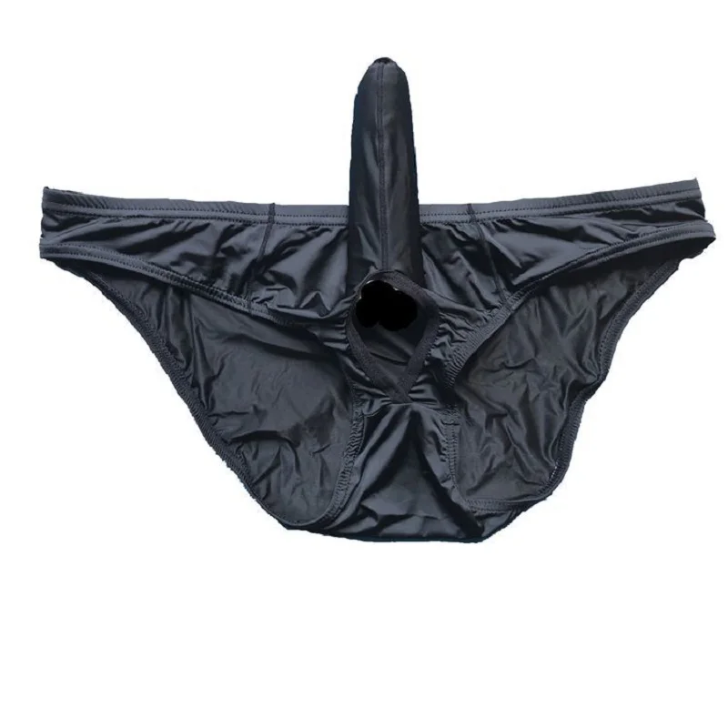 Эротические мужские трусы из ледяного шелка Нижняя часть тела выпуклая сумка нос