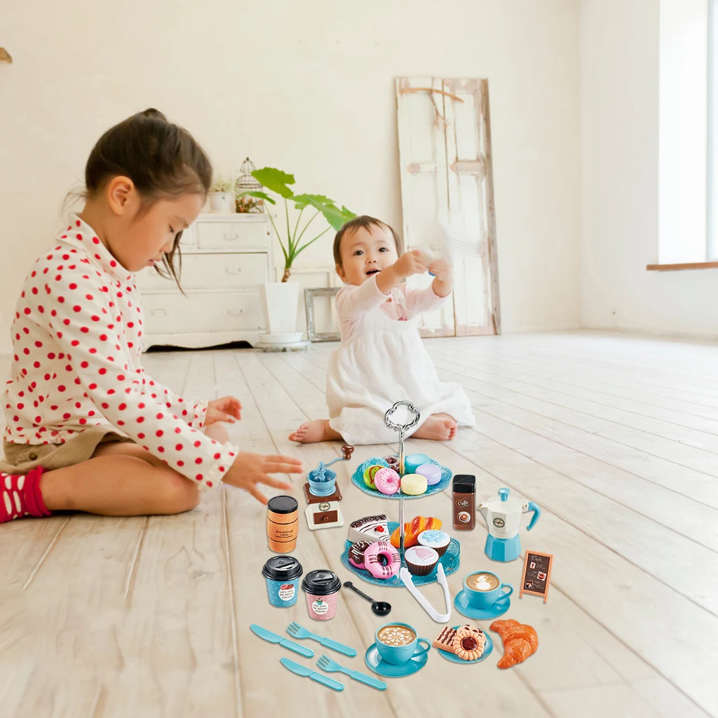 

DIY Pretend Play Tea Party Toy Dessert Afternoon Tea Set No BPA Play Gifts
