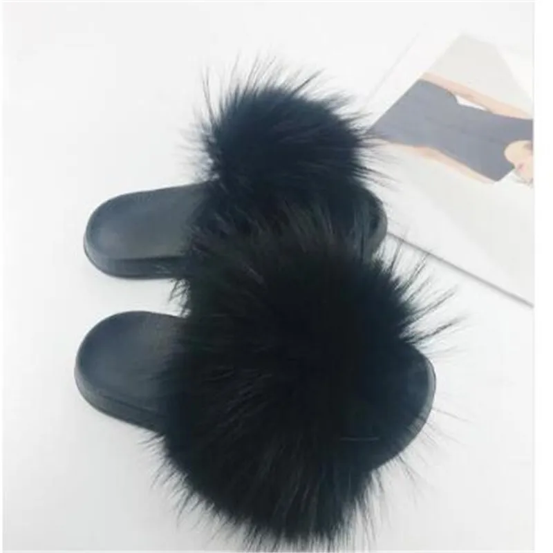 Шлепанцы женские зимние меховые Нескользящие пушистые плюшевые сандалии