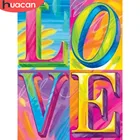 HUACAN картина с бриллиантами любовь 5d алмазная картина мультфильм живопись вышивка украшение дома Бриллиантовая мозаика; Резина дрель