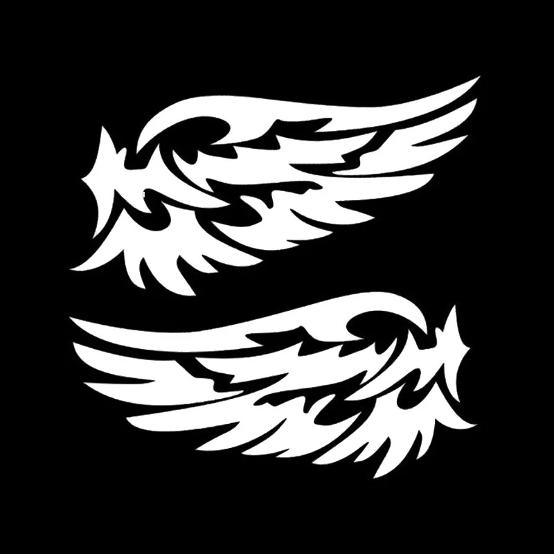 

Guardian Angel Wings Lovely Reflective Car Stickers Fashion Car Rearview Mirror For Strip Subsection 14cm*7cm