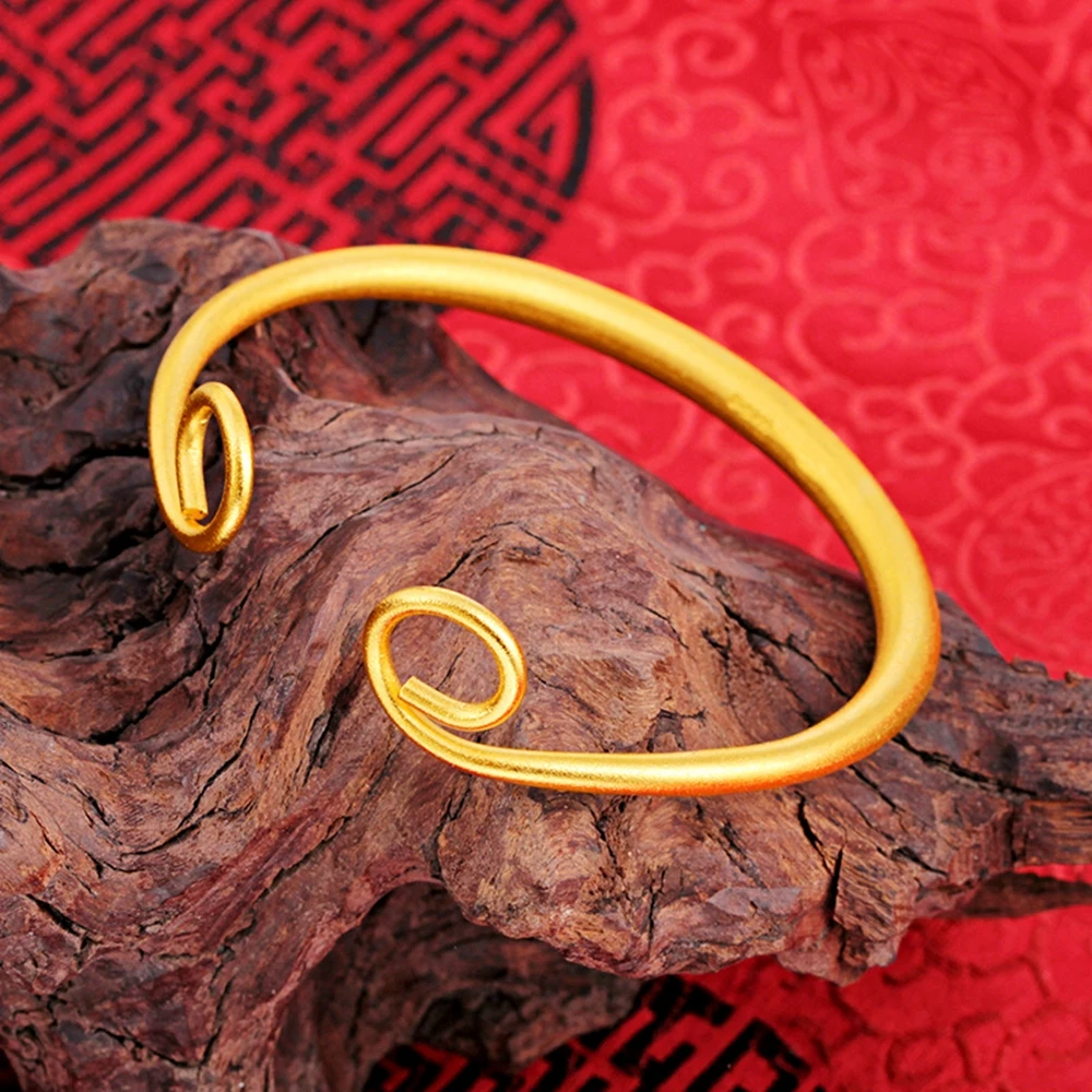 2 шт. Гладкий Простой стиль Женский Мужской Браслет-манжета пара ювелирных