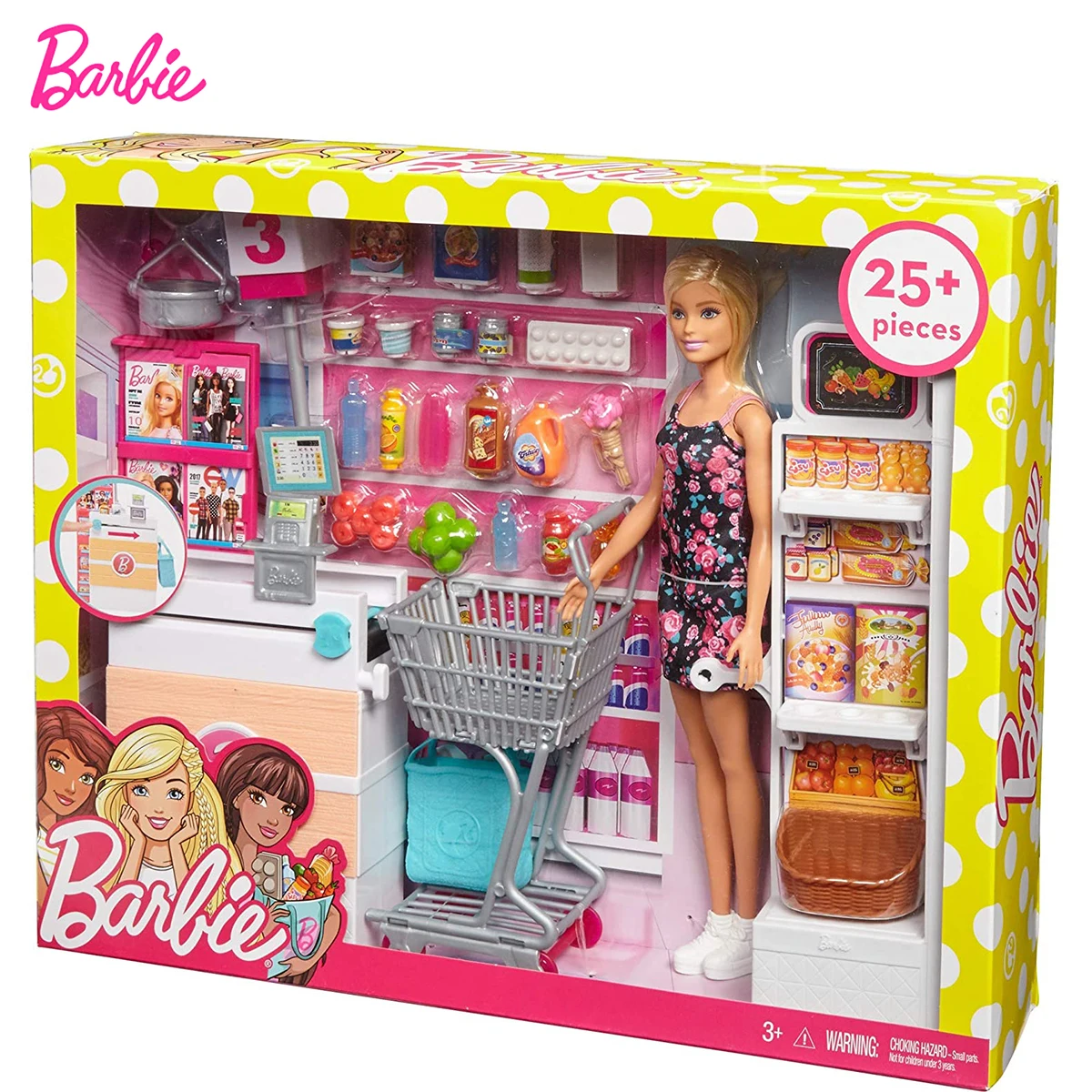 Оригинальная кукла Барби со светлыми волосами набор для супермаркета
