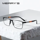 Мужские квадратные очки для близорукости MERRYS, дизайнерские деловые очки для мужчин, с ацетатными дужками, по рецепту, S2253