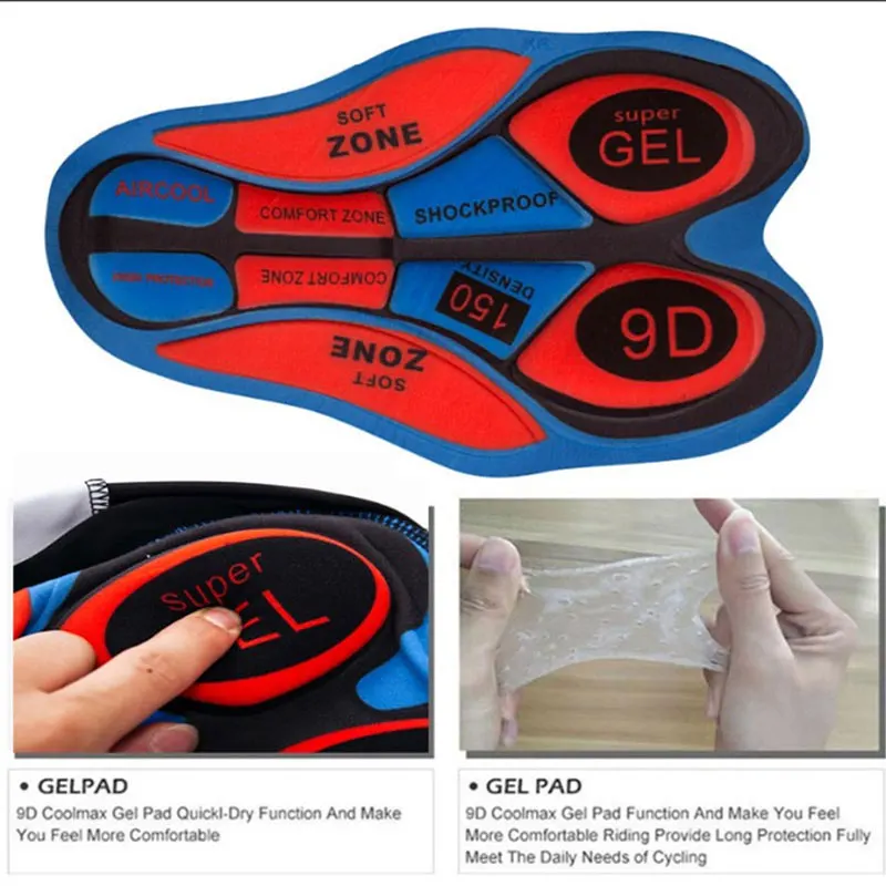 Велосипедные шорты 9D Мягкий противоударный для велосипедистов MTB Mountion езды на