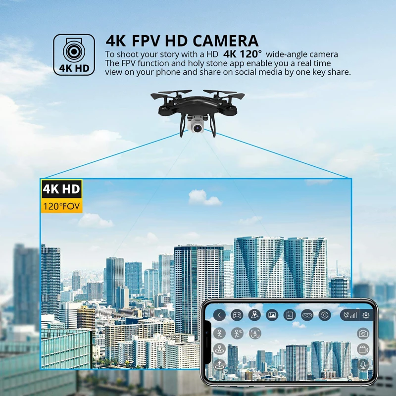 Дрон 4K GPS долгое время летающие Дроны с камерой RC вертолет WIFI FPV мини Квадрокоптер