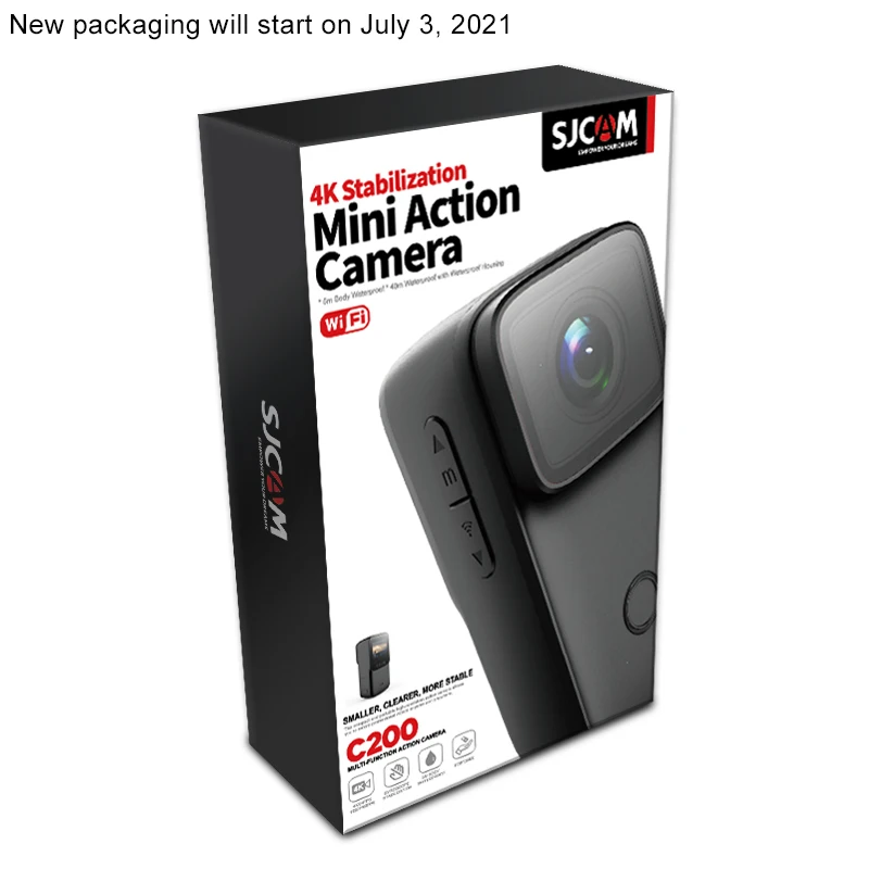 Экшн камера SJCAM C200 4K 16MP NTK96660 WiFi GYRO Anti shake Night Nision 40M Водонепроницаемая Спортивная DV