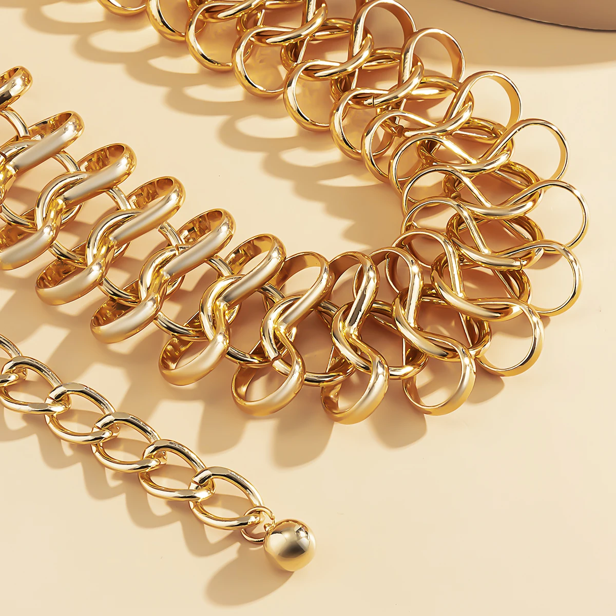 

Punk Charm Large Chunky Chain Waist Chain for Women Metal Gold Color Thick Chain Waistband Harness Belly Chains Body Jewelry
