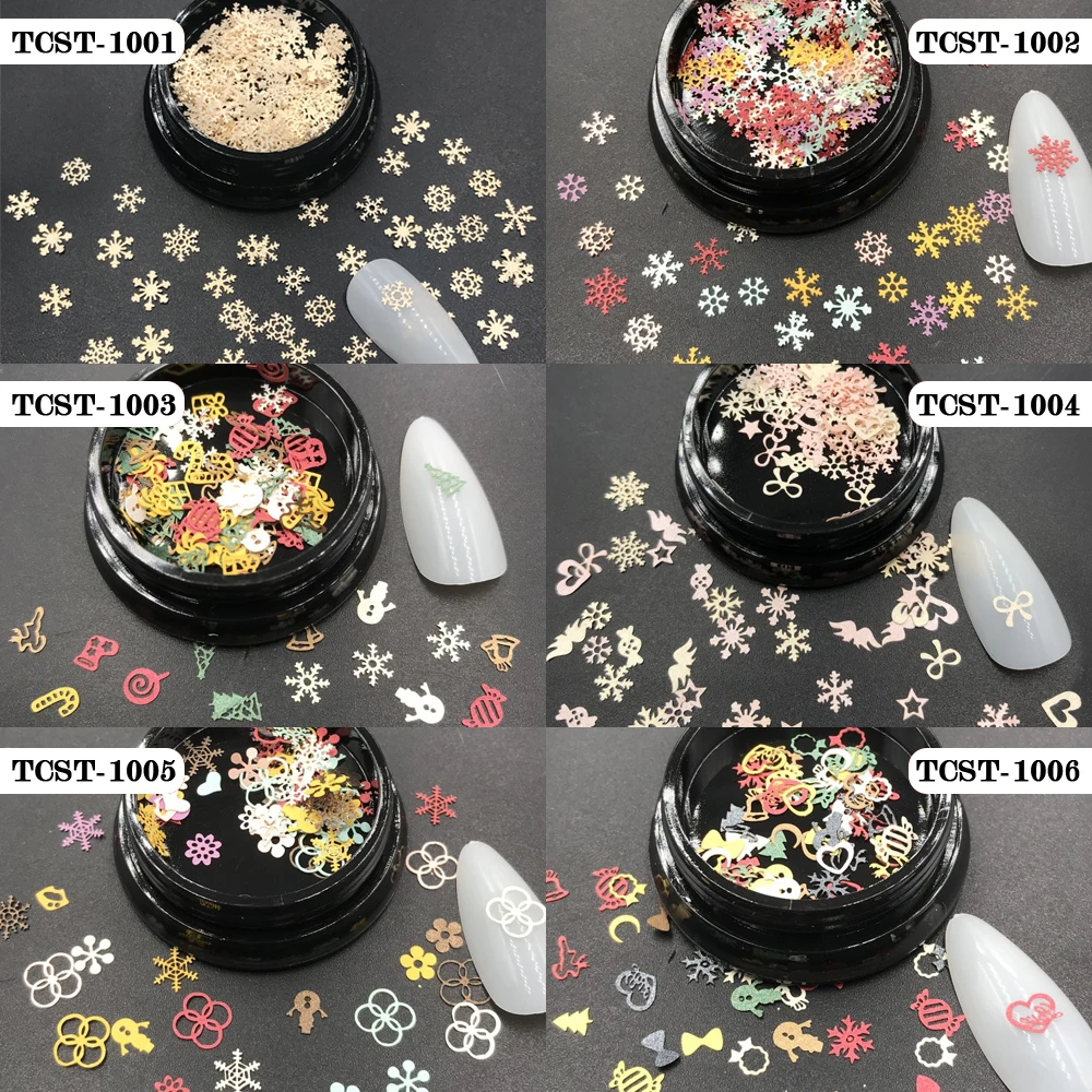 Кусочки снежинок Рождественское украшение дизайн ногтей для тонкая наклейка