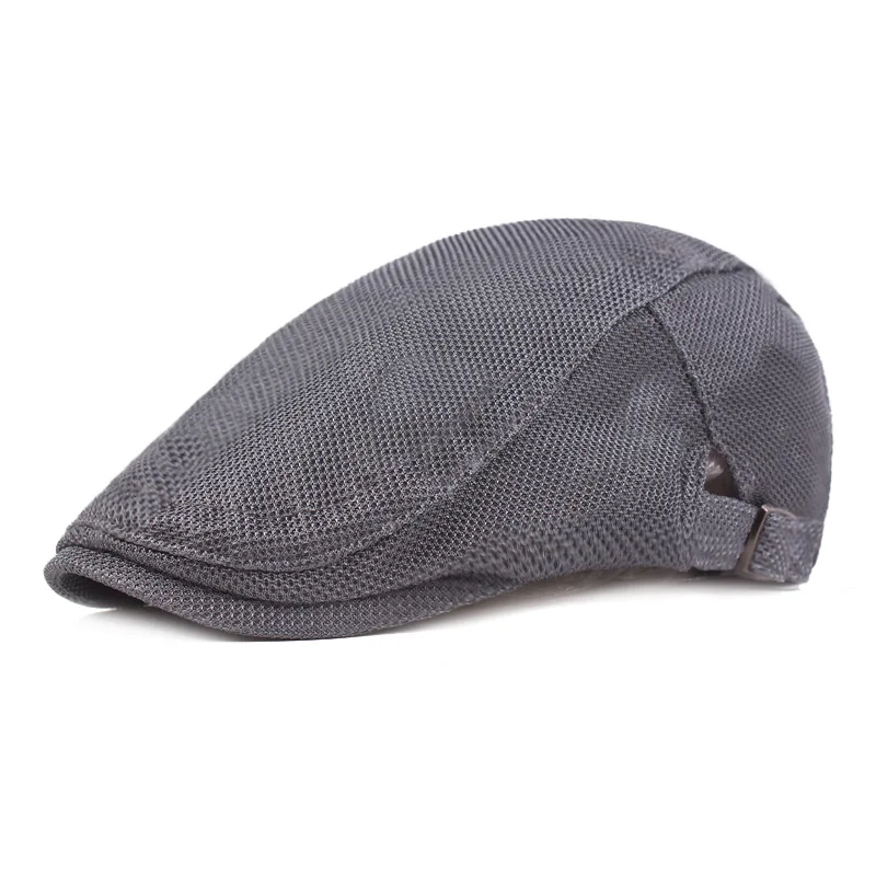 Beret Hat Women Summer Mesh Breathable Forward Sun Hat Youth Men's Classic Literary Hat Causal Visors Adjustable Solid Color