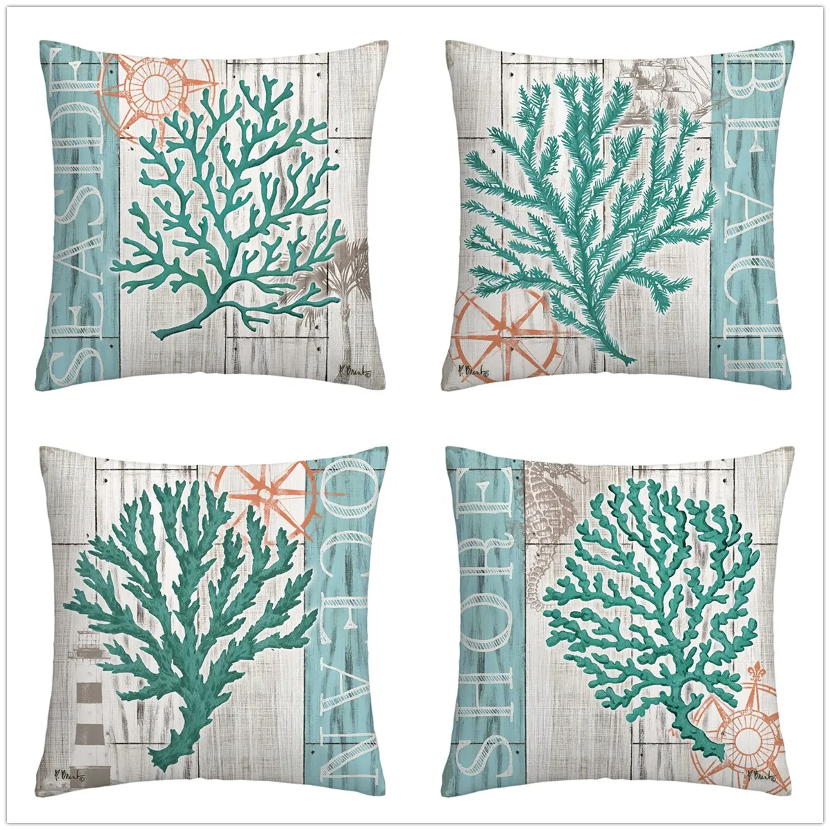 

Coral print plush pillowcase，cushion covers 40x40,45x45,50x50,60x60 30x50 40x60 living room decoration throw pillow case，home