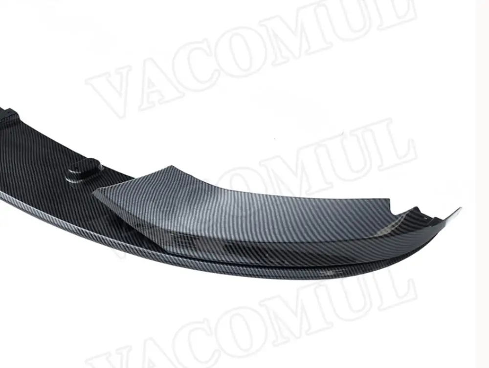 Car Carbon Fiber Front Lip Spoiler Splitters for BMW 4 Series F32 F36 M Sport 2014 UP Gloss Black Bumper ABS | Автомобили и