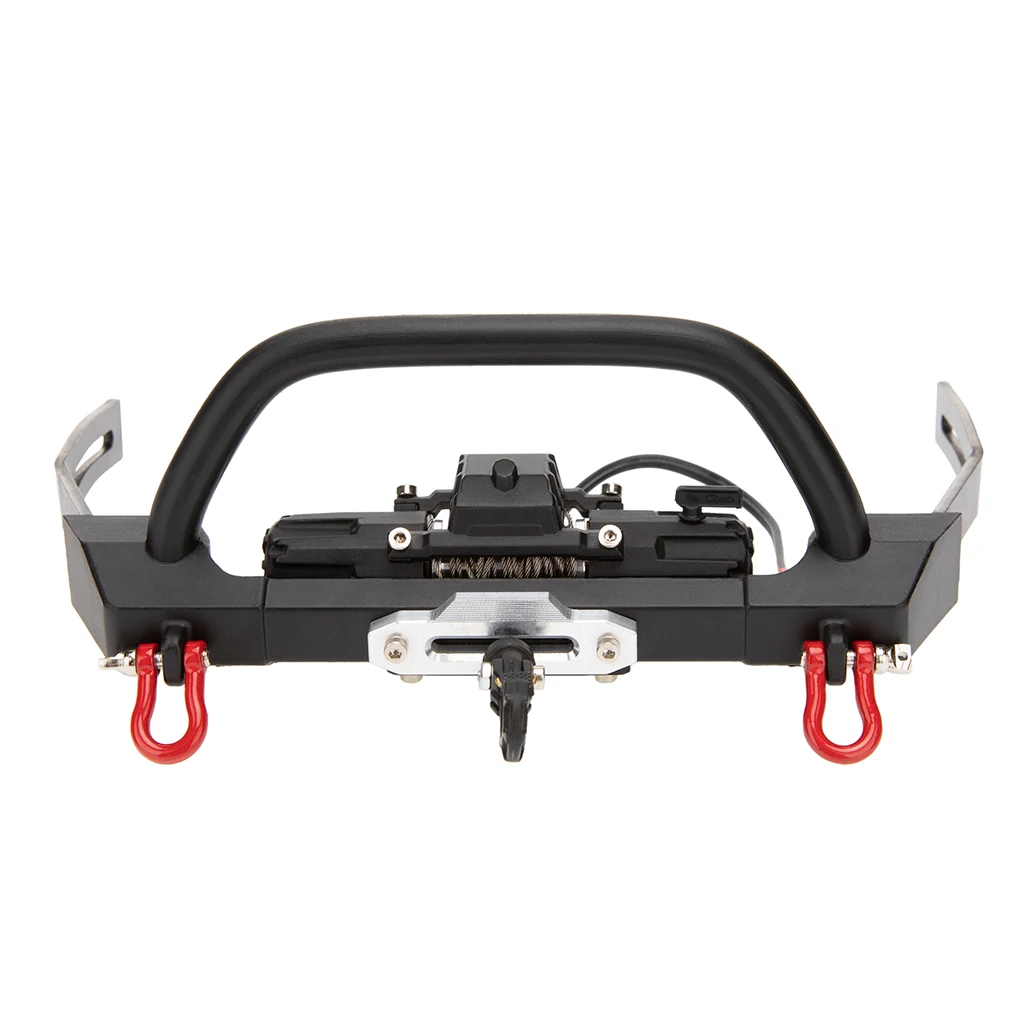 Cabrestante de parachoques delantero de Metal para coche teledirigido TRX4 SCX10 90046, 1:10, piezas de repuesto-1