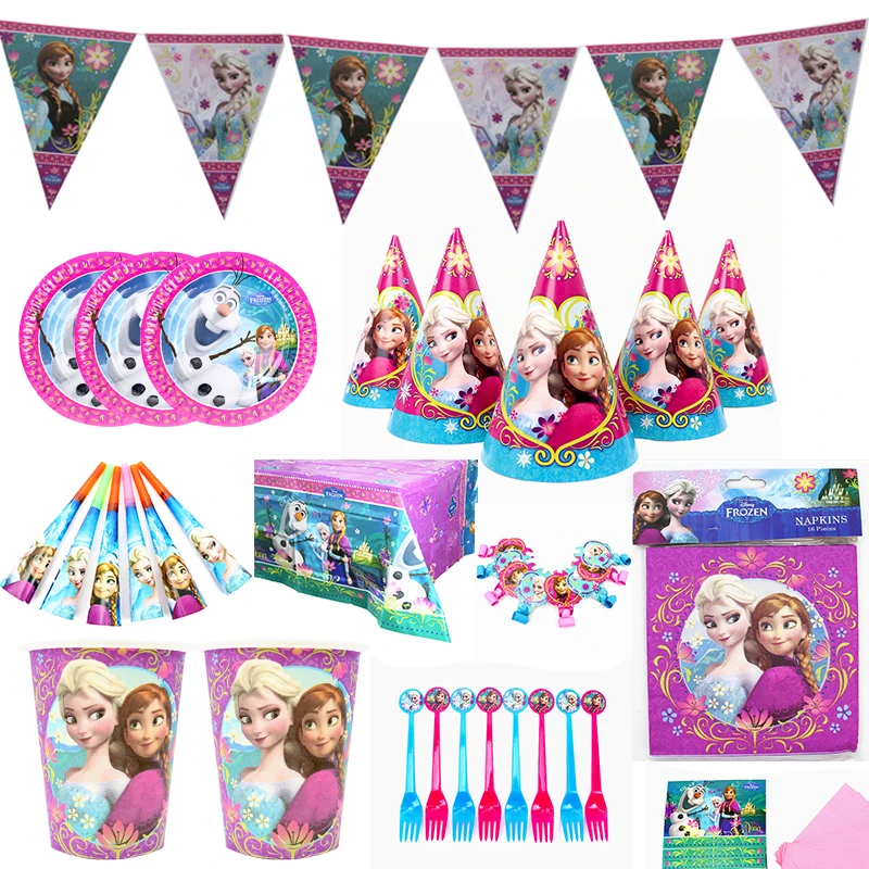 66 шт./лот Disney Холодное сердце Анна Эльза принцесса украшения для дня рождения