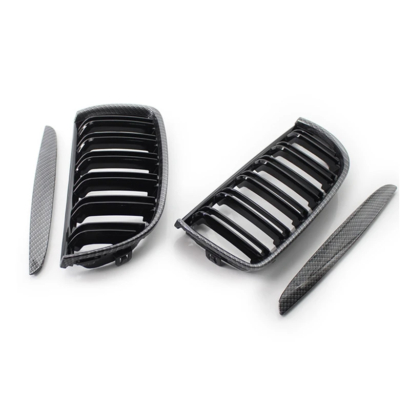 Автомобиль углеродного волокна выглядеть передняя решетка двойной рейки гриль