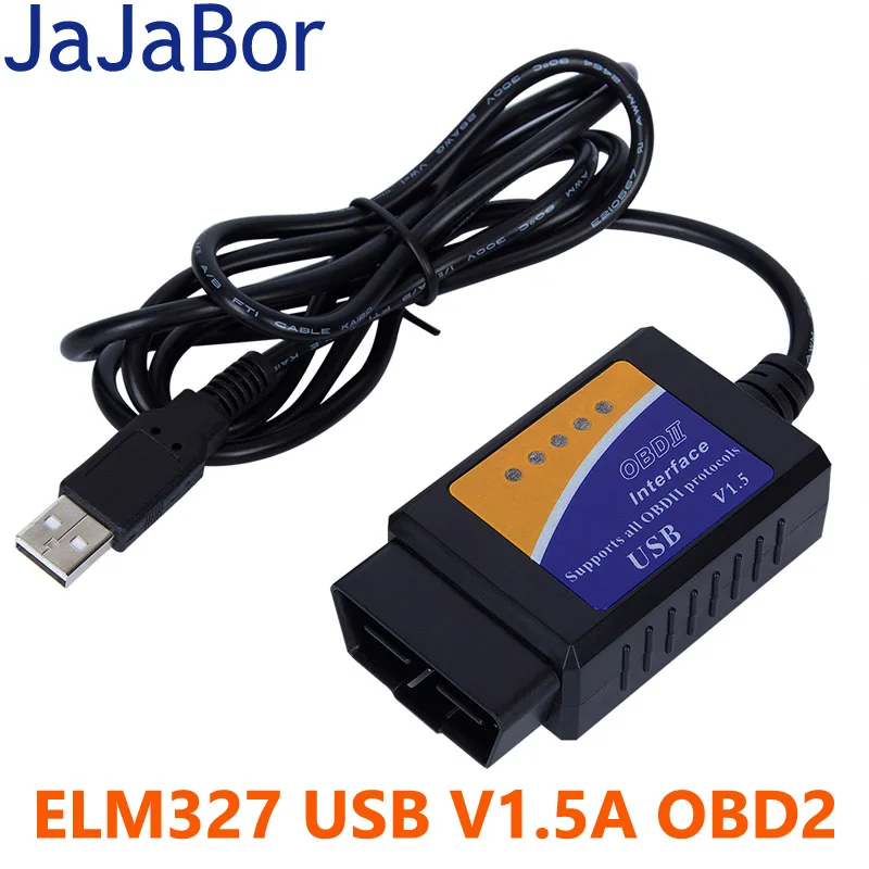

OBD2 ELM327 USB V1.5 Auto Scanner ELM 327 V1.5 Car Diagnostic Tool Support OBDII All Protocols Code Reader For Windows