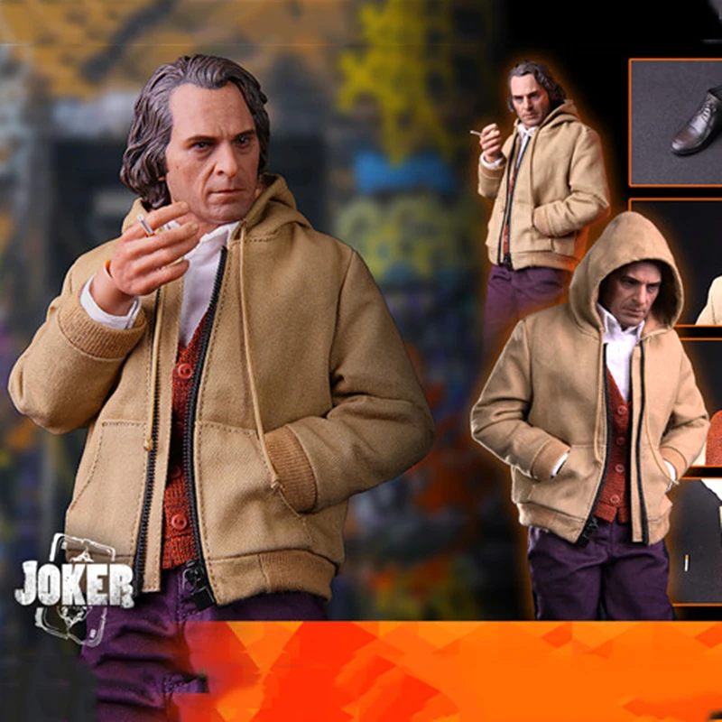 

n stock TOP-001 1/6 JOKER Joaquin Phoenix Clothes W/ Head Sculpt For 12" Figure body Model Toys