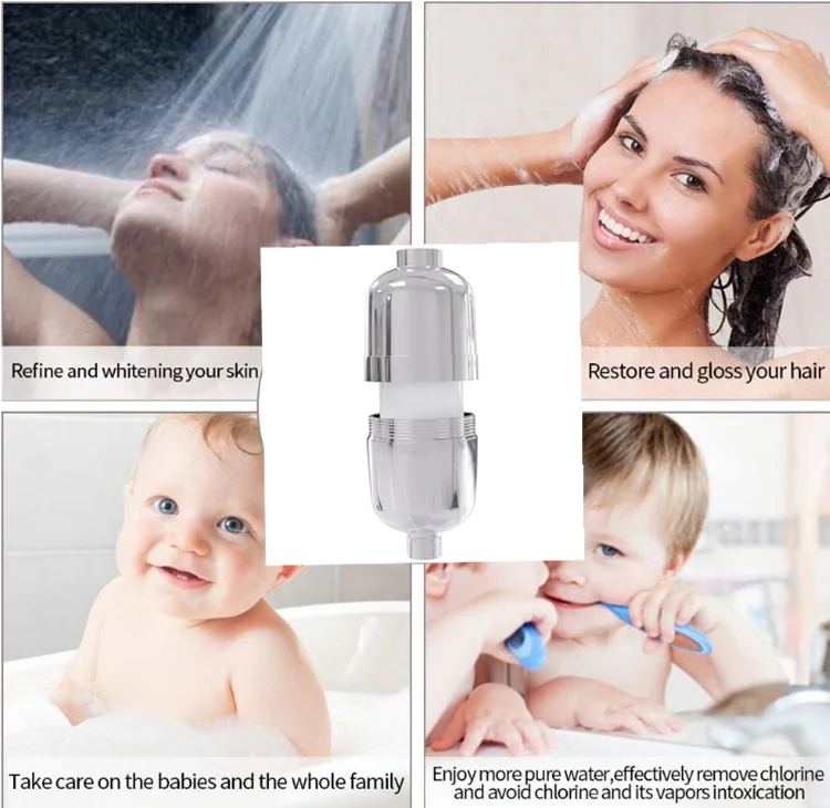 Bathroom Shower Filter Bathing Water Filter Purifier Water Treatment Health Softener Chlorine Removal Oversea Free Shipping