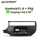 Автомобильный беспроводной DVD-плеер для Carplay, 720P, 2Din, Android 11,0, 8 ГБ + 128 ГБ, AHD, Bluetooth, Wi-Fi, GPS, RDS радио для kia K3 RIO 2015 -2017