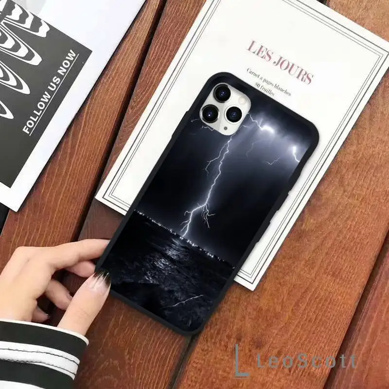 

Cool lightning moment Phone Case for iPhone 11 12 pro XS MAX 8 7 6 6S Plus X 5S SE 2020 XR Soft silicone cover funda coque