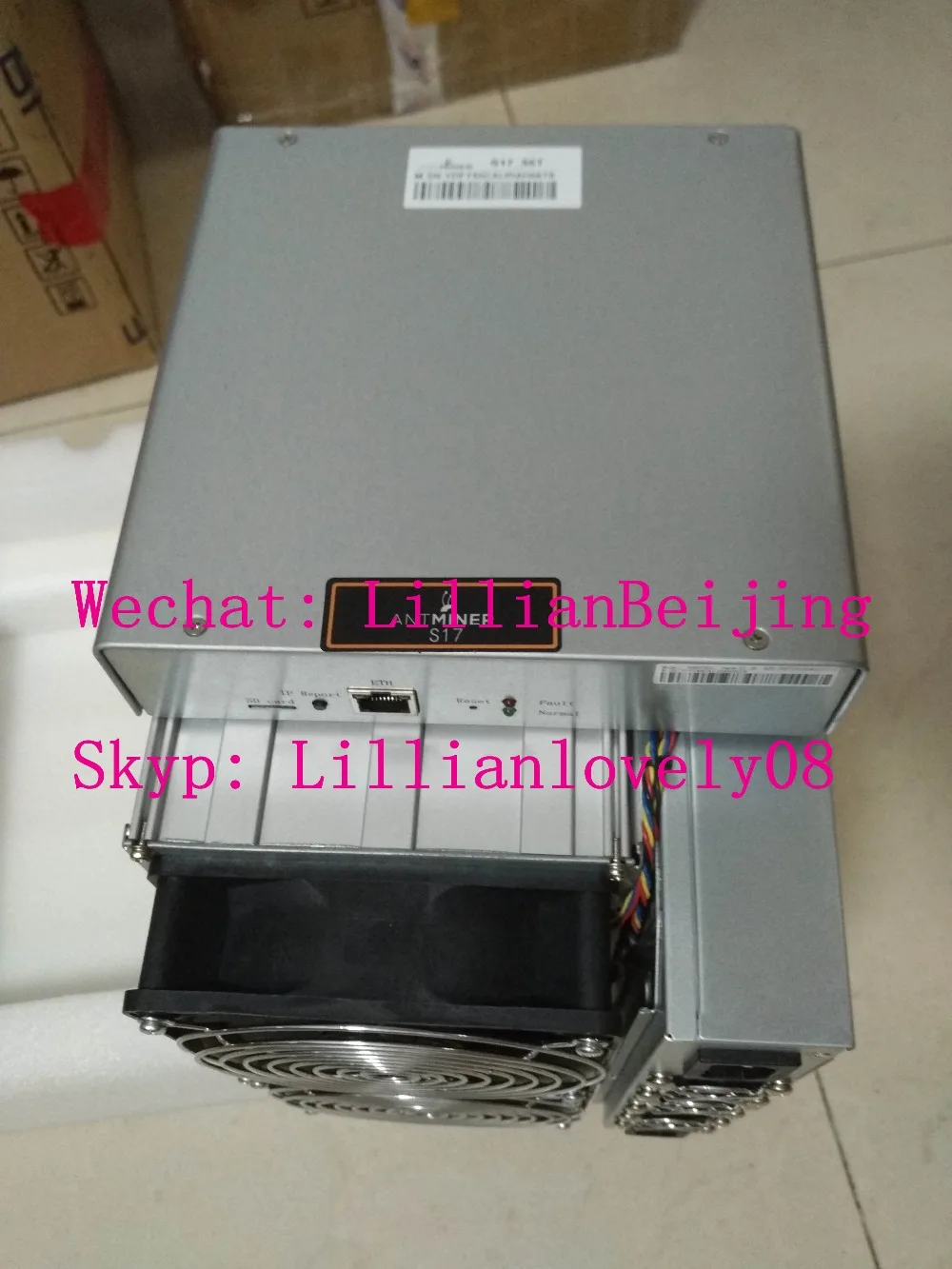 Запас AntMiner S17 56T Asic Miner Sha256 Bitcoin BCH BTC майнинговая машина bitmain s17 с оригинальным блоком питания