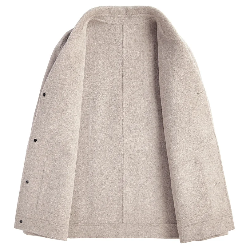 Мужская кашемировая куртка Alpaca Корейская одежда шерстяные пальто весна-осень 9920