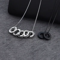 customized new beads letter necklace personalized name stainless steel custom lettering pendant necklaces hip hop chain men gift