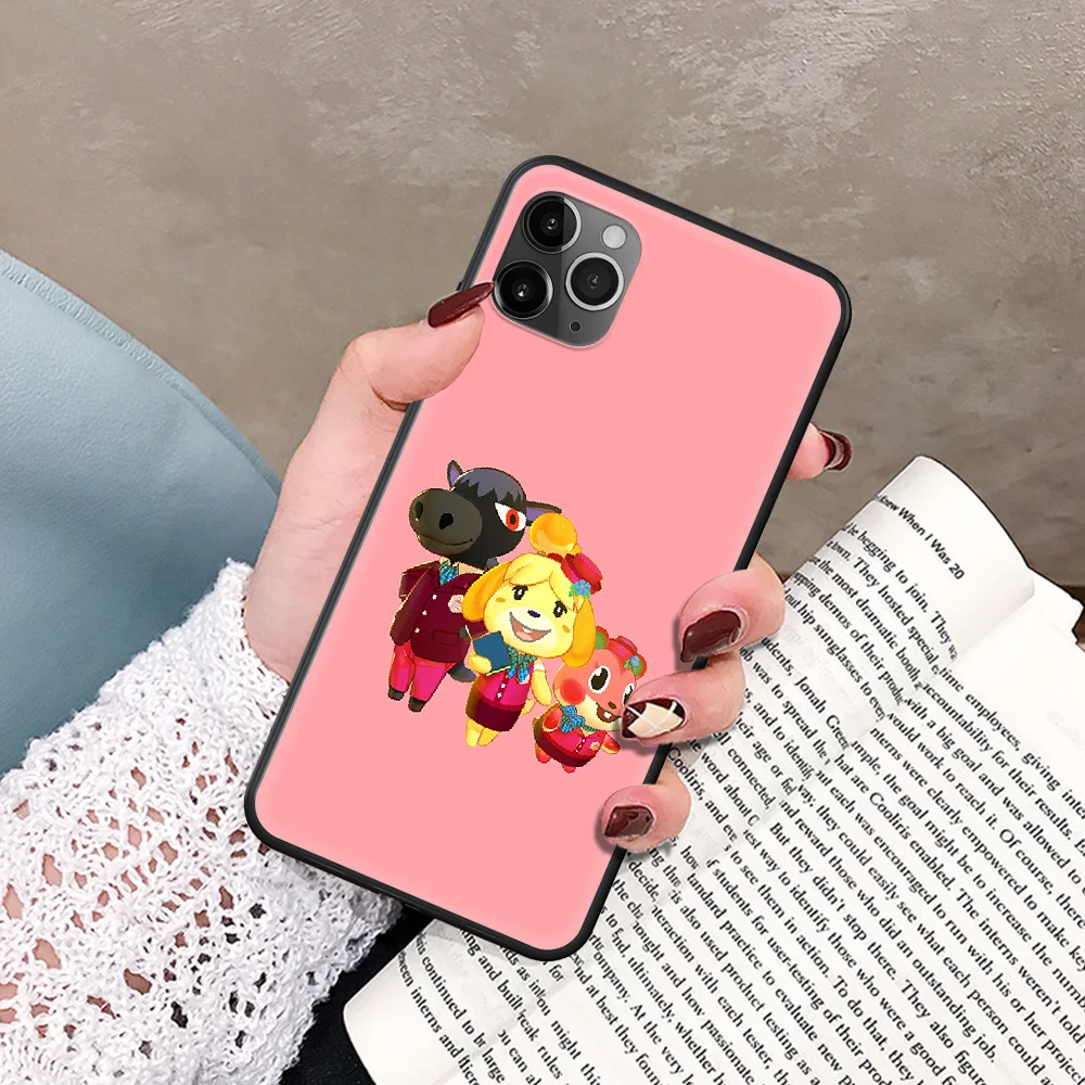 

Animal Crossing Cute Cartoon Game Phone Case For IPhone 5 5S SE 5C 6 6S 7 8 Plus X XS XR 11 12 Mini Pro Max 2020 black Etui Tpu
