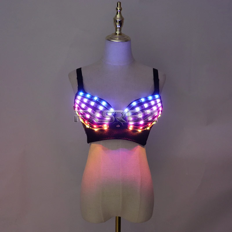 Полноцветный светодиодный бюстгальтер сексуальное нижнее белье вечерние платья
