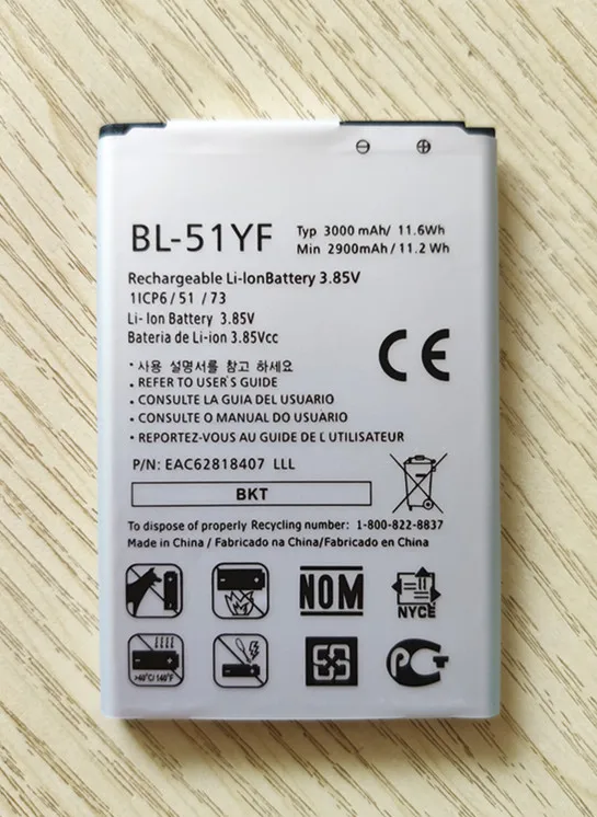 АЗК Новый Настоящее 3000 мА/ч BL 51YF Батарея для LG G4 H815 H818 H810 VS999 F500 VS986 мобильный