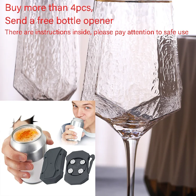 2 Pcs Wine Glasses Home Hammered Goblet Creative Glass Cups Red Diamond Champagne Brandy Wedding Luxury Drinkware | Дом и сад