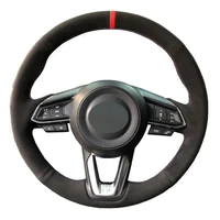 car steering wheel cover diy soft black suede for mazda 3 axela 2017 2019 mazda 6 atenza 2017 2019 cx 3 cx 4 cx 5 cx 9 cx9 cx 8