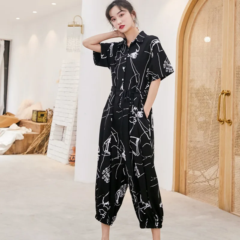 LANMREM 2019 новинка уличный стиль отложной воротник женская одежда короткие с