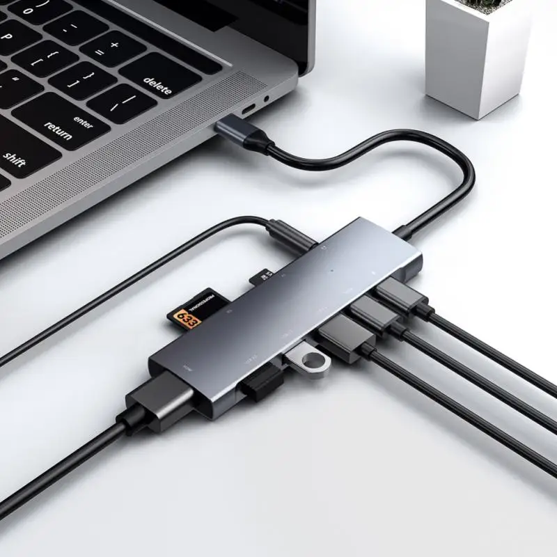 

9 в 1, адаптер для наушников с разъемами USB Type-C и HDMI, 3,5 мм