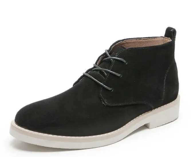 short black Мужские ботинки челси из натуральной кожи; роскошные мужские Ботильоны; мужская повседневная обувь; Мужская обувь с острым носком; винтажные мотоциклетные ботинки - Цвет: short black