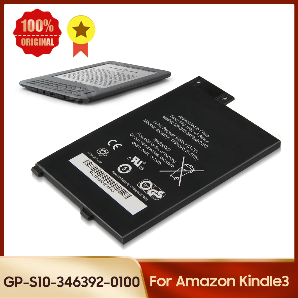 

Original Amazon E-reader Battery GP-S10-346392-0100 for Amazon Kindle 3 Kindle3 S11GTSF01A D00901 Replacement Battery