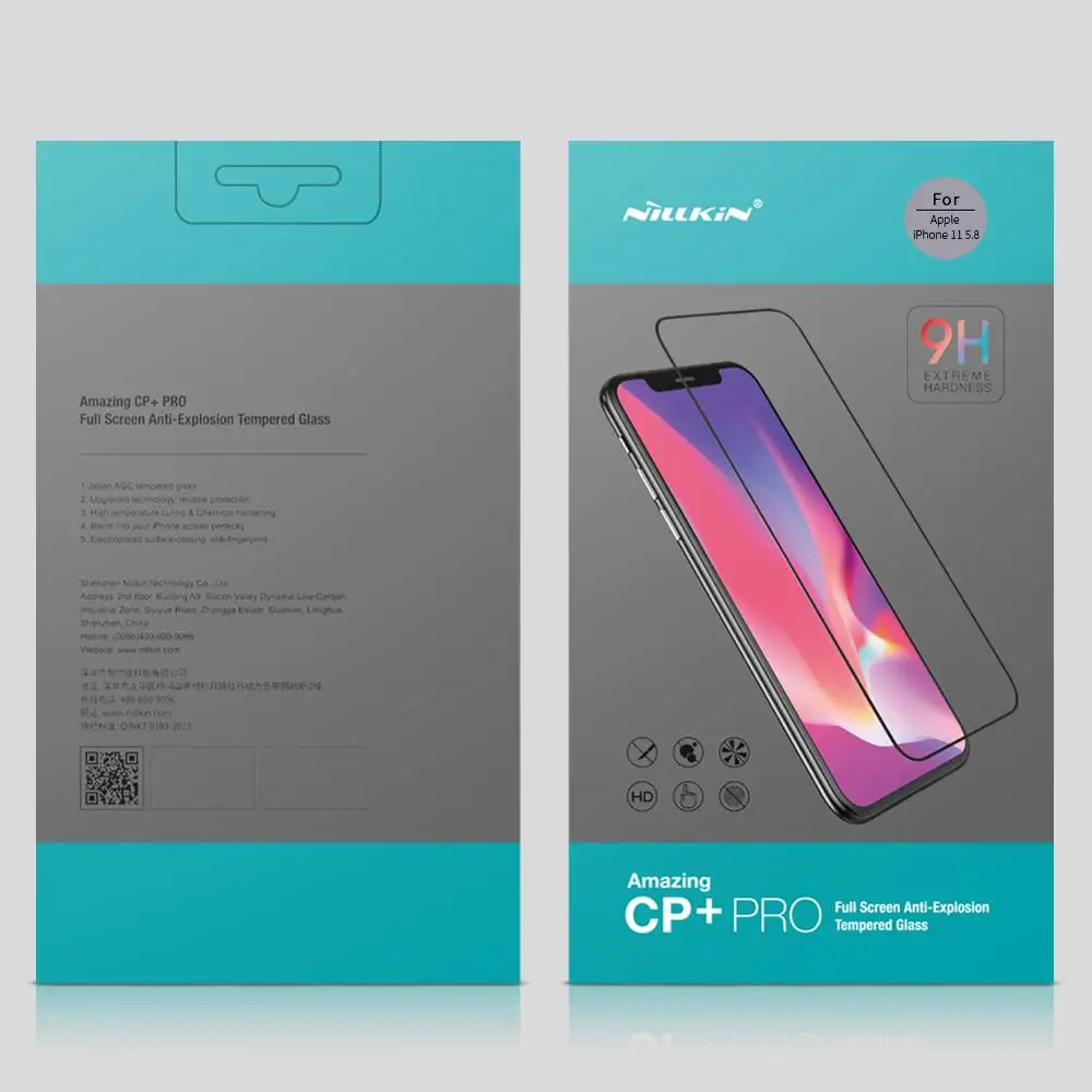 10 шт./партия оптовая продажа NILLKIN Amazing CP + PRO защита экрана из закаленного стекла