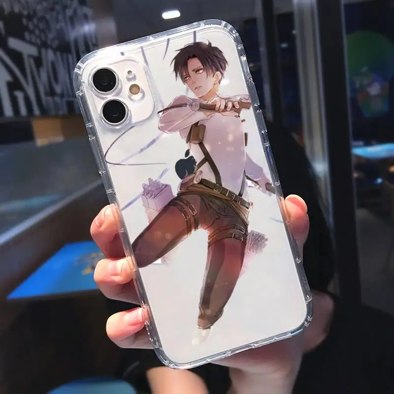

attack on titan Phone Case Transparent for iPhone 11 12 mini pro XS MAX 8 7 6 6S Plus X 5S SE 2020 XR