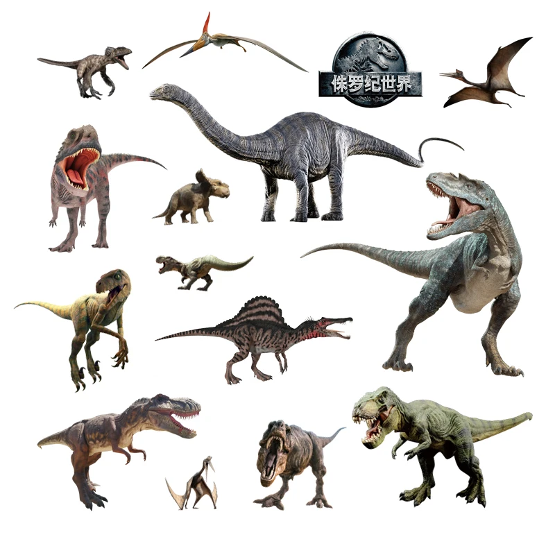 Виниловые 3d наклейки в виде забавного динозавра дневного света декоративные