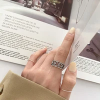 trendy women simple light luxury index finger ring heart shaped hollow metal ring fashion party fashion jewelry gift