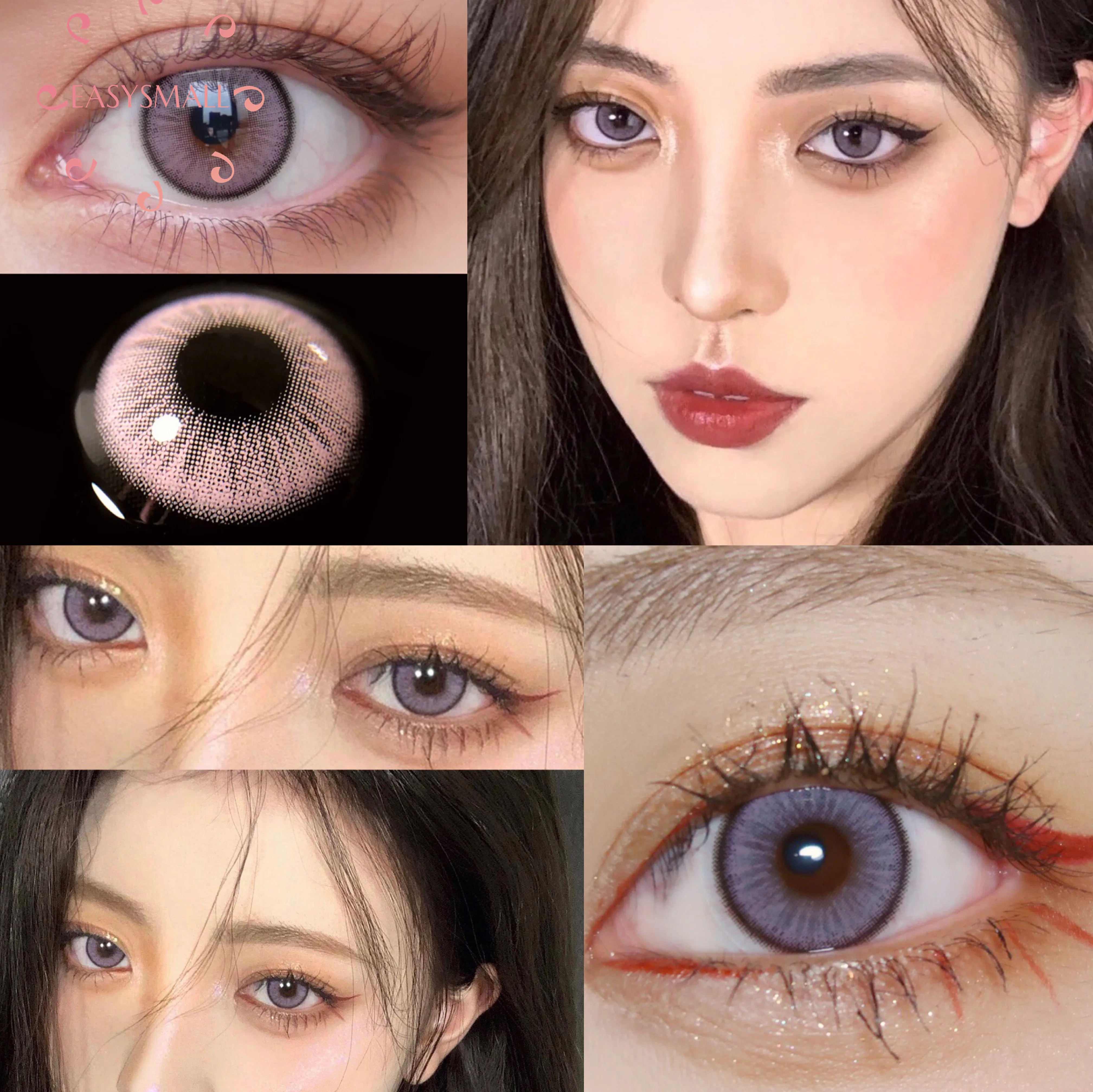 Lentes de contacto suaves para los ojos, lentillas con forma de calabaza rosa, de color Natural, 14,5mm, graduadas para pupila