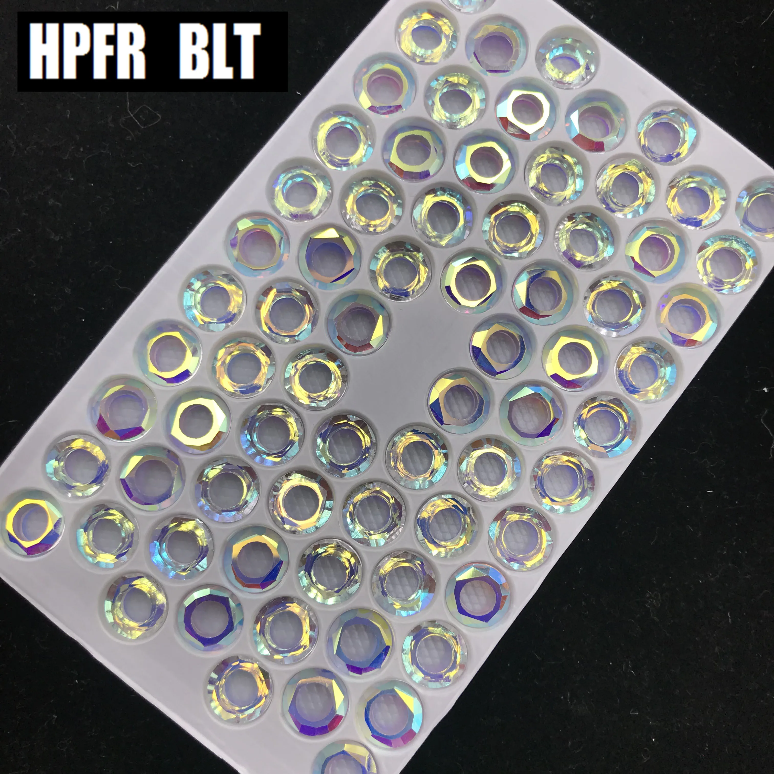 Круглые стеклянные стразы 9 цветов гальваническое покрытие без исправлений для 3D