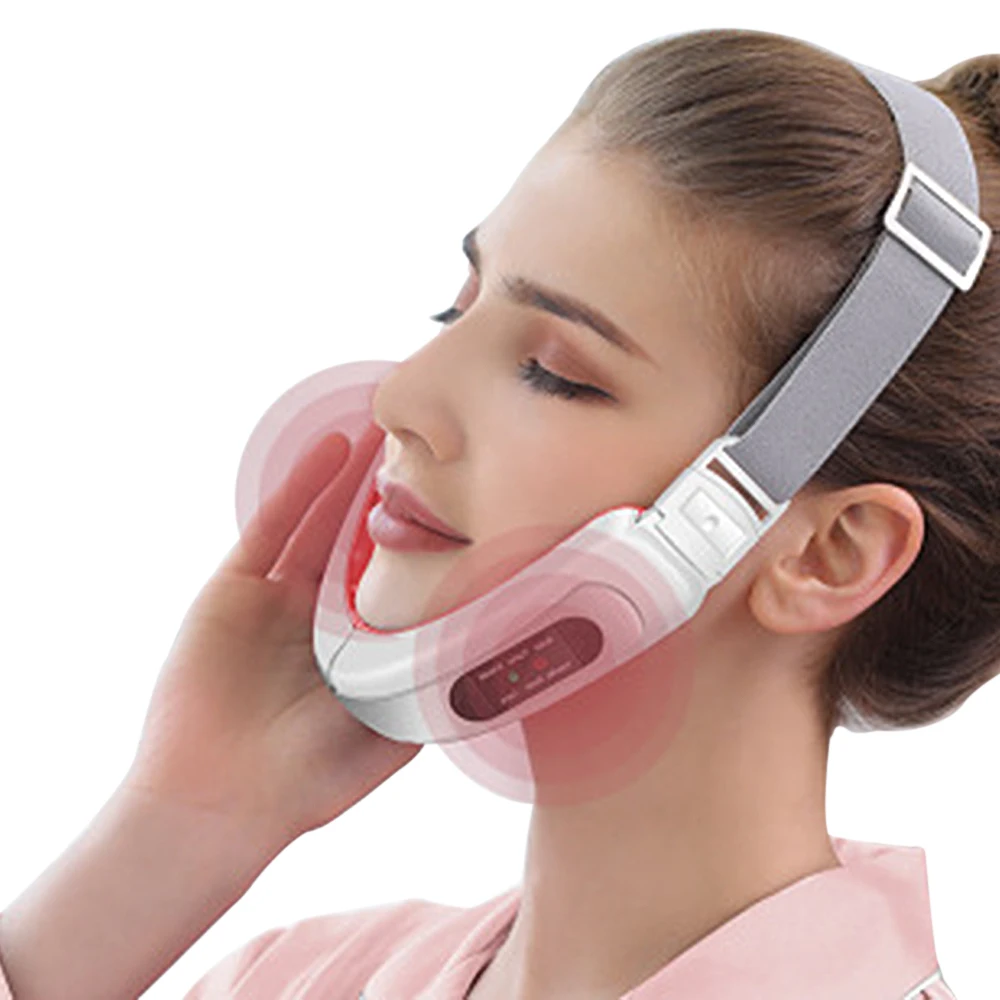 Инструменты для ухода за кожей светодиодный массажер лица вибрирующий красно