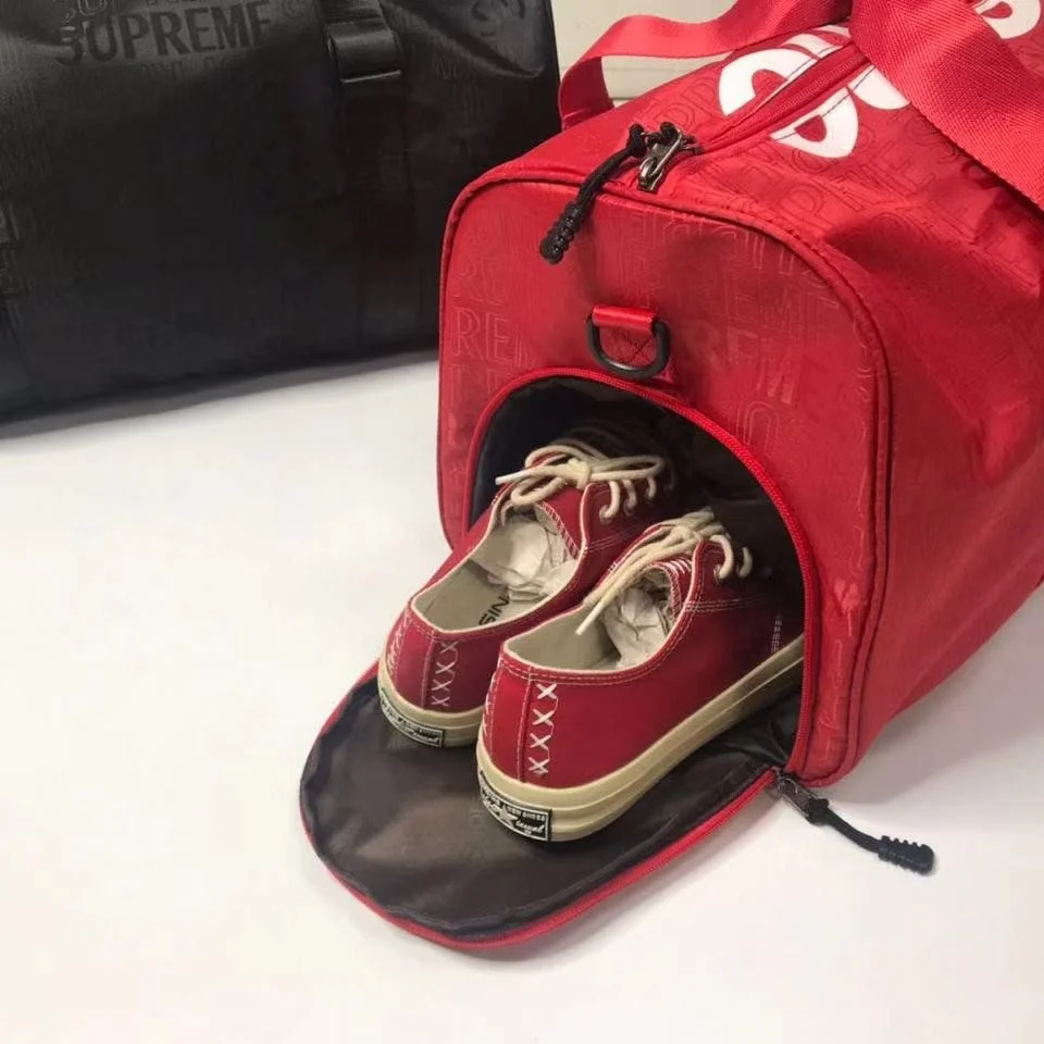 

21SS Dark Supreme Pattern Full Print Independent Shoe Position Travel Gym Bag Sports One-shoulder Messenger Handbag