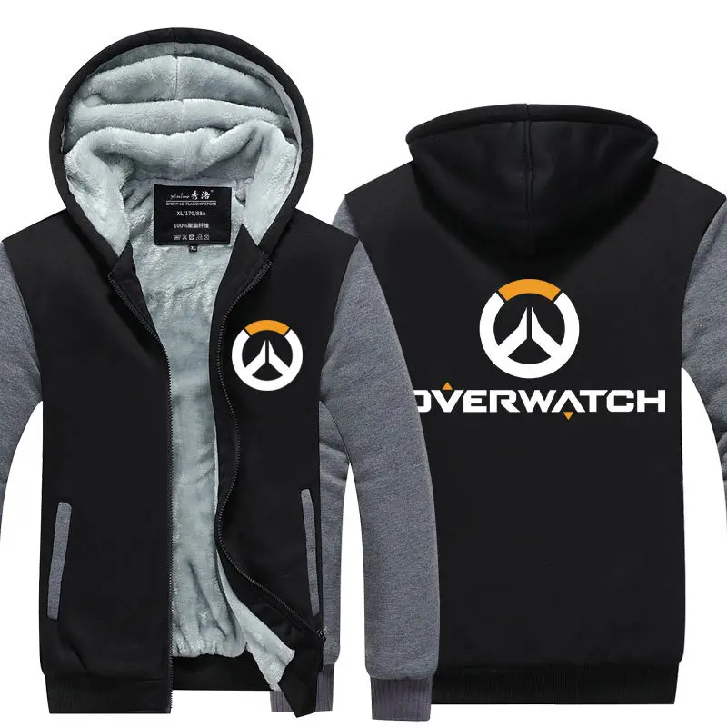 OW Dva Mercy Mei зимняя куртка на молнии из плотного флиса уличная Толстовка Спортивная