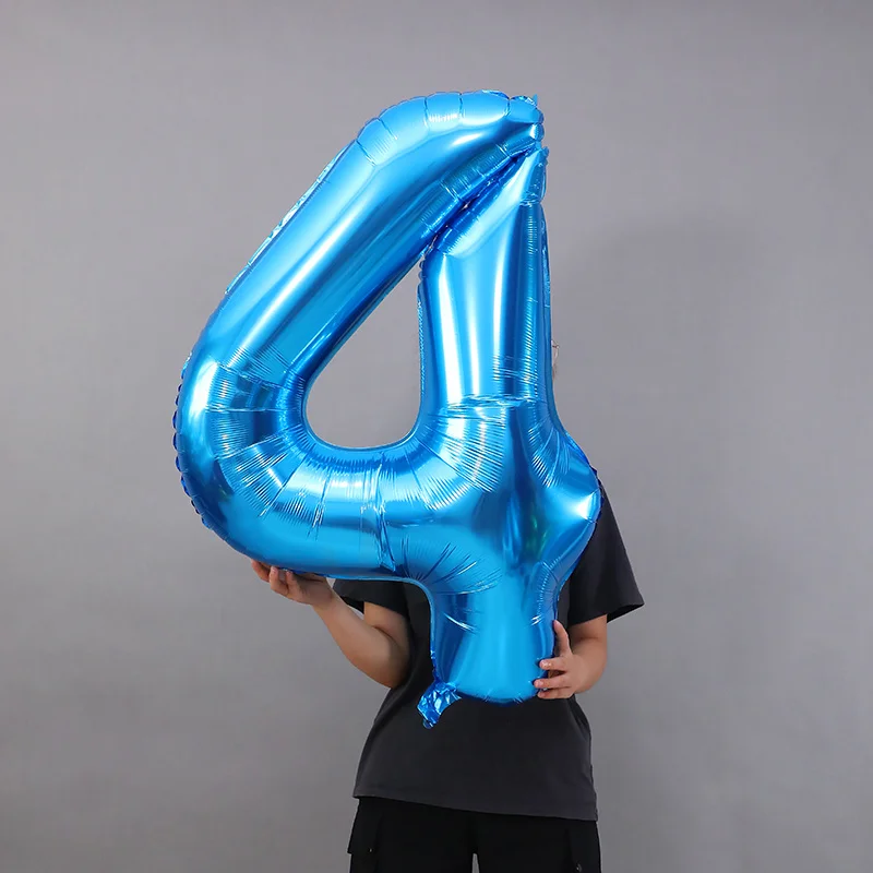 

Good Quanlity Birthday Party Decoration Large Helium Balloons 40inch Blue 0-9 Digital Aluminum Foil Balloon