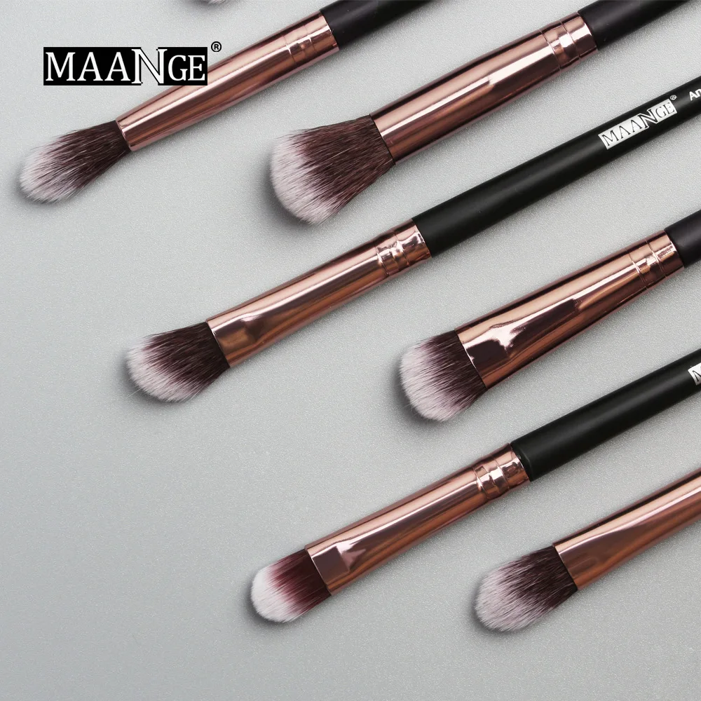 12 шт./лот набор кистей для макияжа Тени век растушевка подводка глаз ресницы