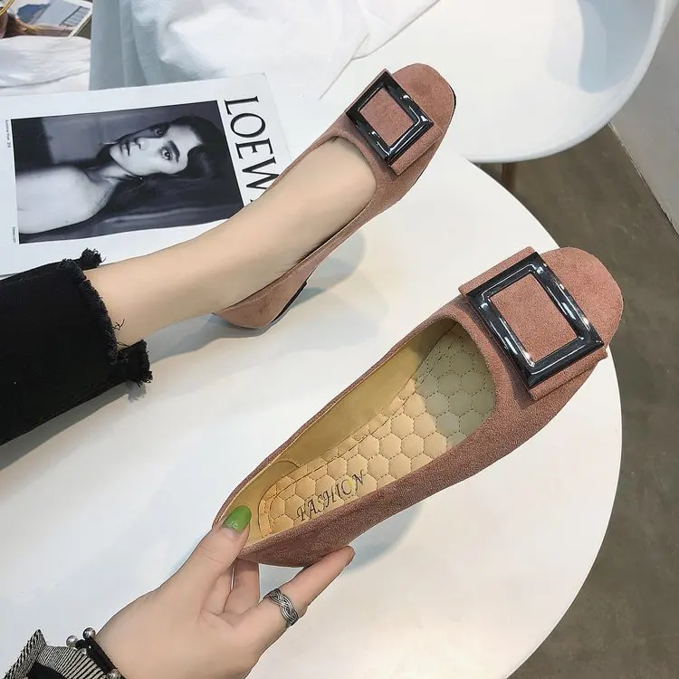 Women's Casual Shoes for Women Flats Women Work Shoes Comfortable for Work Loafers Women Black Shoes Leather Flats